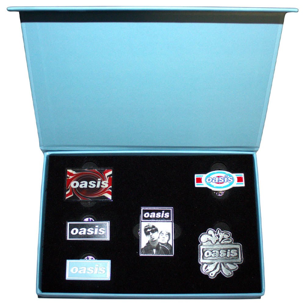 OASIS オアシス (10月 来日 記念 ) - Collectable Pin Badge Set / 6個セット / バッジ - PGS